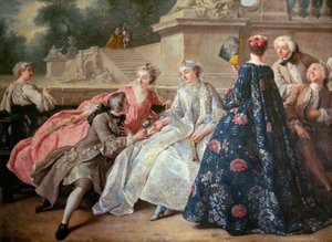 Der Hof der Liebe. Gemälde von Jean Francois de Troy (1679-1752) 1731 von Jean François de Troy