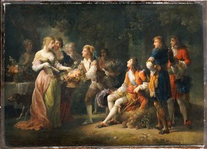 Ludwig XIV. von Frankreich erklärt seine Liebe zu Louise de la Valliere