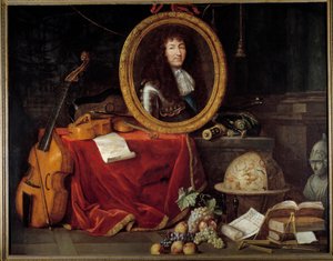 Porträt von Ludwig XIV., König von Frankreich (1638-1715), Beschützer der Künste und Wissenschaften von Jean Garnier