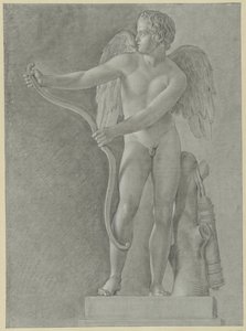 Studie nach einer Statue von Cupido, der seinen Bogen spannt