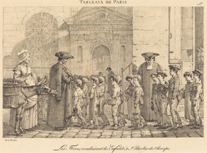 Die Brüder führen die Kinder, zu St. Nicolas des Champs