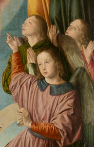 Engel, Detail. Triptychon des Meisters von Moulins
