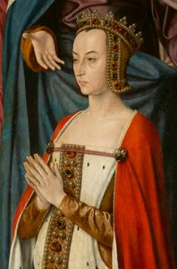 Herzogin Anne de Beaujeu (Detail). Triptychon des Meisters von Moulins von Jean Hey