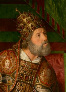 Heiliger Petrus (Detail). Triptychon des Meisters von Moulins von Jean Hey