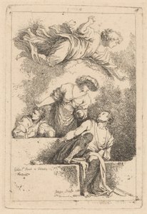 Die Jünger am Grab von Jean Honoré Fragonard after Jacopo Tintoretto