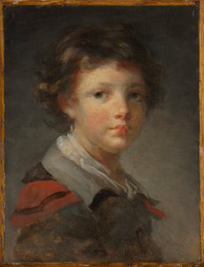 Ein Junge in einem rot gefütterten Umhang, 1780er Jahre