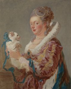 Eine Frau mit einem Hund, ca. 1769
