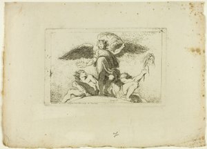 Engel mit Palme und Krone