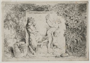Bacchanalien: Der Tanz der Satyrn von Jean Honore Fragonard
