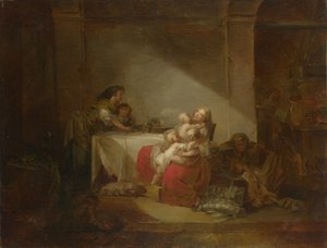 Innenszene. Die glückliche Mutter von Jean Honore Fragonard