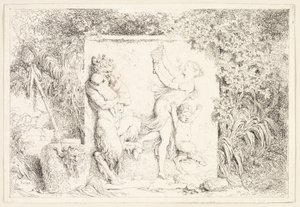 Tanzende Satyrn aus Bacchanales oder Satyrspiele von Jean Honore Fragonard