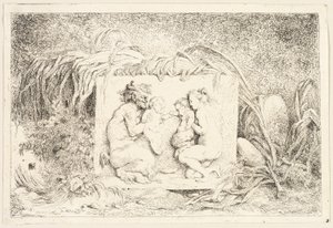 Familie des Satyrs aus Bacchanales oder Satyrspiele von Jean Honore Fragonard