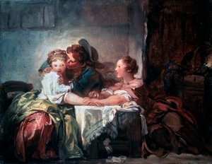 Der gestohlene Kuss, späte 18. Jahrhundert von Jean Honore Fragonard