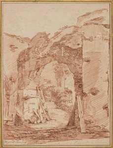 Der Hof des Einsiedlers im Kolosseum, 1758