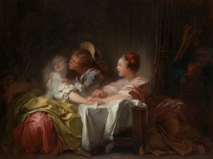 Der gestohlene Kuss, ca. 1760 von Jean Honore Fragonard