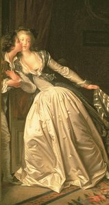 Der gestohlene Kuss, ca. 1788 (Detail) von Jean Honore Fragonard