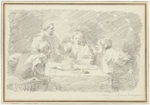 Das Abendmahl in Emmaus von Jean Honore Fragonard