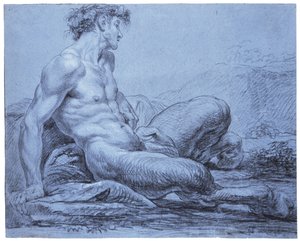 Sitzender Faun, ca. 1755-57 von Jean II Restout