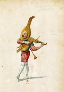 Kostümentwurf von Jean Berain der Ältere für Le feste di Amore e di Bacco, Ballett von Jean-Baptiste Lully, aufgeführt im Palais-Royal in Paris, 15. November