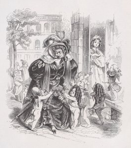 Die armen Putti aus Die vollständigen Werke von Béranger, 1836 von Jean Ignace Isidore Gérard