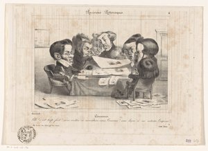 Karikatur von französischen Zensoren