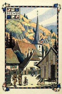 Das dreifarbige Paradies: Seewen 1918 von Jean Jacques (1873 1951) Waltz