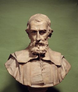 Porträt von Nicolas Claude Fabri de Peiresc (1581-1637), Humanist, Astronom von Galiläa. Skulptur von Jean Jacques Caffieri (1725-1792) Paris, Mazarine Bibliothek