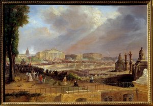 Proklamation der Republik auf dem Portikus der Abgeordnetenkammer am 4. Mai