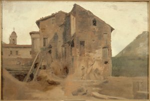 Hütte in der römischen Landschaft, zwischen 1859 und 1864 von Jean Jacques Henner