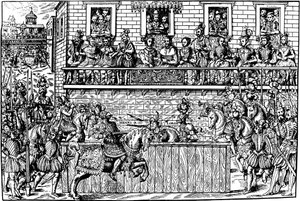 Tod von König Heinrich II. beim Turnier, 1559