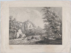 Birkenbaum, durch einen Sturm entwurzelt, 1809 von Jean Jacques de Boissieu