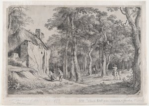 Hütte am Eingang zu einem Wald, 1772 von Jean Jacques de Boissieu