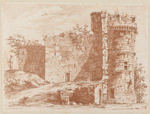 Ruinen einer alten Burg in Saint-Chamond, Loire von Jean Jacques de Boissieu