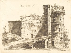 Ruinen des Château Saint-Chamond, Loire von Jean Jacques de Boissieu