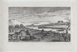 Ansicht des Schlosses von Madrid, in der Nähe von Paris, 1764 von Jean Jacques de Boissieu