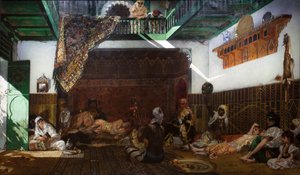 Innenansicht eines Harems in Marokko von Jean Joseph Benjamin Constant