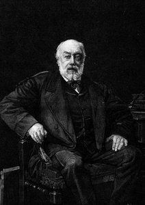 Porträt von Gustave Nadaud (1820-1893), französischer Sänger. Gravur nach dem Gemälde von Jean Joseph Weerts (1849-1927). In „Die illustrierte Welt“ Nr. 1252 vom 26. März 1881. von Jean Joseph Weerts