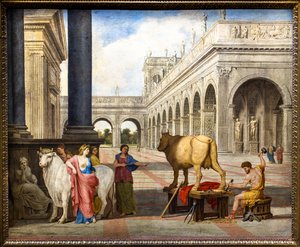 Daedalus und Pasiphaë von Jean Lemaire