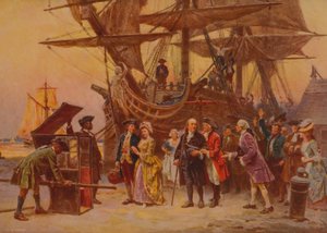 Franklins Rückkehr nach Philadelphia, ca. 1930 von Jean Leon Gerome Ferris