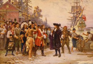 Die Landung von William Penn, ca. 1930 von Jean Leon Gerome Ferris