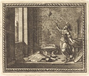 Minerva verwandelt Arachne in eine Spinne von Jean Lepautre