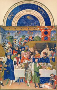 Januar - der Herzog von Berry am Tisch, 15. Jahrhundert, 1939 von Jean Limbourg