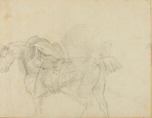 Pferd mit Decke von Jean Louis André Théodore Géricault