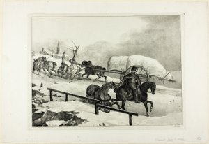 Wagen, der einen Hang hinaufsteigt von Jean Louis André Théodore Géricault