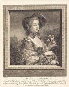 Die Marquise de Pompadour als schöne Gärtnerin von Jean Louis Anselin after Carle Van Loo