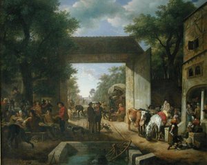 Ein Markt an den Toren eines Gasthauses