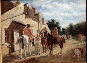 Au Tourne-bride, auch bekannt als Tournebride en bois de Saint-Germain von Jean Louis Ernest Meissonier
