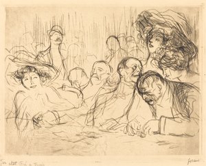 Am Spieltisch (erste Platte) von Jean Louis Forain