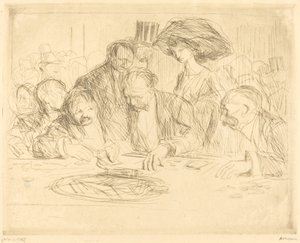 Am Spieltisch (zweite Platte) von Jean Louis Forain