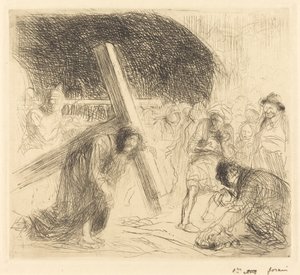 Christus trägt das Kreuz (siebte Platte)